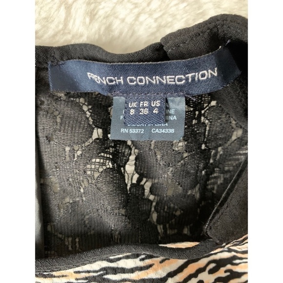 French Connection Multi Coloured 3/4 Sleeve Size 4 Shift Dress - Picture 10 of 17